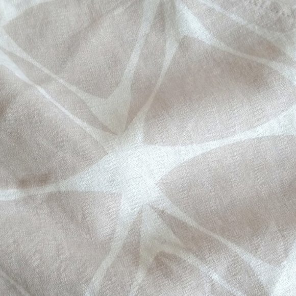 Gorgeous Sandstone / Beige Linen Blend Skirt Abstract 60s Design 8 - Picture 11 of 12